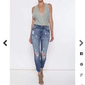 KanCan Distressed Skinny Ankle Jeans